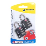【Travel blue 英國藍旅】TSA行李箱密碼鎖(2入) TB2038