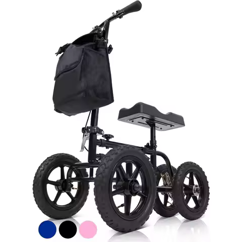 Knee Scooter Walker for Foot Injuries - Adult Broken Leg Crutch Cart Roller for Surgery, Broken Foot