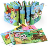 Beauty Fashion men ladies shop 1pc Baby Early Learning Soft Cloth Books Creative Squeak Crinkle Book