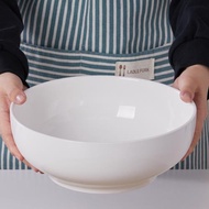 海碗家用大湯碗大碗陶瓷大白碗純白色特大號酸菜魚大盆碗商用盛湯