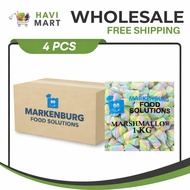 MARKENBURG TWISTED MARSHMALLOWS Candy Toppings Dessert 1KG (5 PIECES PER BOX) HMART