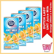 (Ready Stock) Dutch Lady UHT Juicy Milk ( Oren ) 200ml X 4