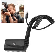[LIS1] Type C to NP F550 Spring Power Cable Dummy Battery Adapter for Monitor Fill Light