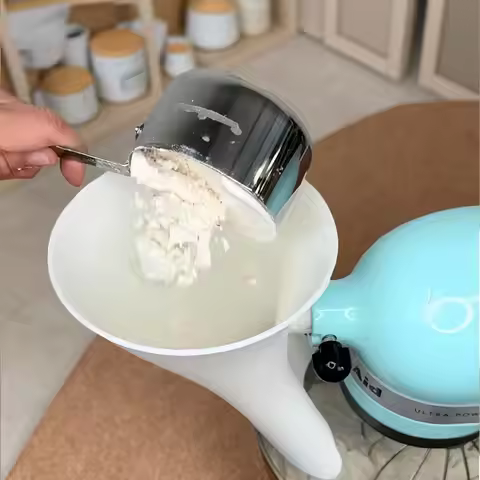 Newest Flour Funnel for Kitchen Aid Mixer Stand Mixer Attachment for Kitchen Aid Artisanal Ksm150 5-