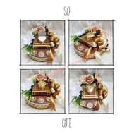 Limited Edition-gubahan bekas cincin risik/tunang/nikah-brown