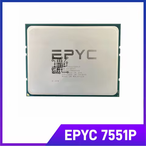 EPYC 7551P CPU 2.0 GHz 32-Core 64-Thread 180W Socket SP3 CPU Processor EPYC7551P But Without Cooler