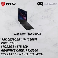 MSI GS66 11UE-007US 15.6240HZ i7-11800H 16GD4 1TBSSD RTX3060 WIN10