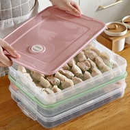 H-66/ Dumpling Crisper Refrigerator Storage Box Multi-Layer Dumpling Box Plastic Transparent Large Food Box Dumpling Tra