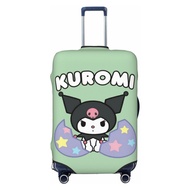 Kuromi Thick Wear-Resistant Wholesale Stretch Polyester Dustproof Scratch Resistant Washable Travel Luggage Case Funny Cartoon Luggage For 18-32 Inch Luggage Case Cover
