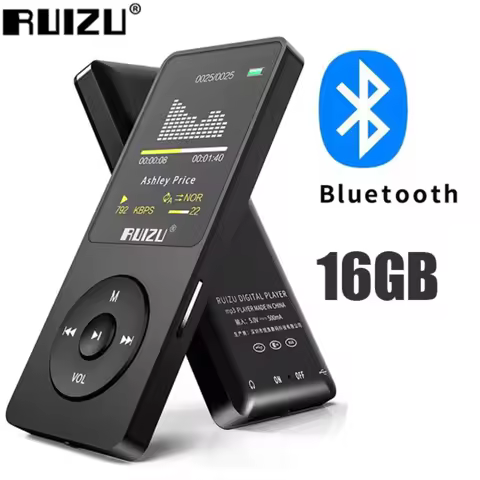 RUIZU X02 MP3 Music Player 16GB Portable Sport Walkman with 1.8 Inch Support FM Radio E-Book Clock R