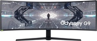 SAMSUNG 49” Odyssey G9 Gaming Monitor, 1000R Curved Screen, QLED, Dual QHD Display, 240Hz, NVIDIA G-