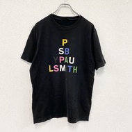 Paul Smith短袖印花 T 卹，黑色，L 碼，古著。