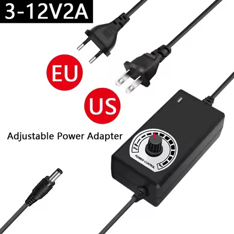 Various Voltage 3V-12V2A Adjustable AC-DC Power Supply Adapter 3-12v2a With Jack Adapter Plug Female