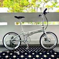 Fnhon Blast 22” • 10 Speed Litepro Foldable Bike Shimano 451 Folding Silver Foldie Bicycle Dahon Bifold Tern Crius