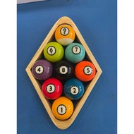 Wooden ball mold - 9-ball billiard ball mold - 9-ball billiard ball stacking