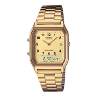 Casio Vintage (AQ-230GA-9BMQ) Gold Stainless Strap Quartz Watch