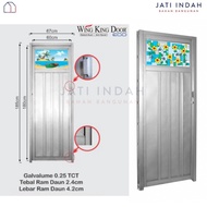 Wing King Door Eco Pintu Kaca + Kusen Galvalume / Kamar Mandi / Toilet