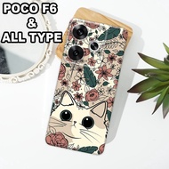 G41 - XIAOMI Case Latest F6 5Gpoco 2024 - Flexible rubber material - CUTE CAT MOTIF - XIAOMI silicon
