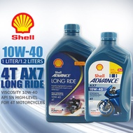 Shell Advance Long Ride Shell AX7 10W40 4T 1L Full Synthetic Minyak Hitam Honda  CBR250RR 1.2L Smoot