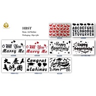 BOBO Balloon Sticker/Opening Sticker/Congratulation/Happy Anniversary (M'sia Ready Stock)(HBST)
