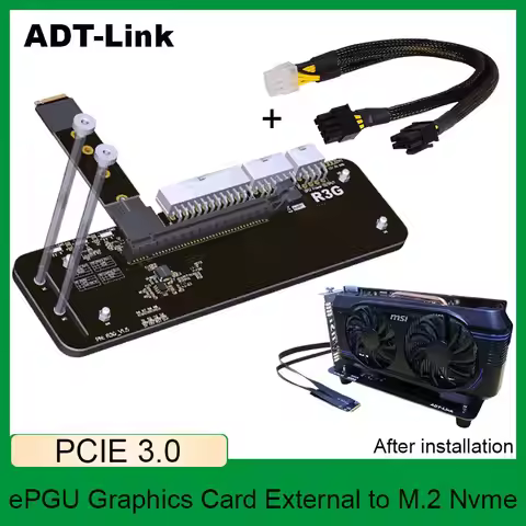 M.2 NVMe edge to PCIe x16 connector ADT-Link PCIe x16 to M.2 NVMe eGPU Adapter R43SG 4.0 eGPU for NU