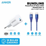 Bundling Anker PowerPort III Nano-20W - A2633 + Kabel Charger Anker