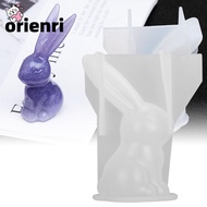 ORIENRI  Rabbits Resin Mould, Silicone  Long Ears Rabbits Mould, Resin Casting Mould Cute Bunny Tran