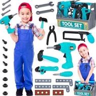 Kids Tool Set - Pretend Play Toy Toolbox with Drill, Toddlers' Construction Toy
