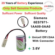 Unicell ER 1/2AA  With connector 3.6V Siemens 6ES7971-1AA00-0AA0 6ES5980-0MB11 battery for Siemens S