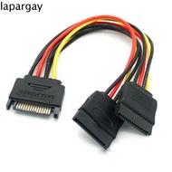 LAPARGAY Hard Disk Power Male to Female 15Pin 20CM Power Extension Cable PSU Extension Cable PSU Cable Power Lead Connector Wire Power Splitter Cable SATA Power Cable