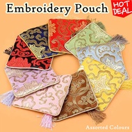 【2pc】Embroidery Pouch/Mini Wallet/Handy Purse/Ang Bao/Red Packet/Cosmetic Pouch/Make up Pouch