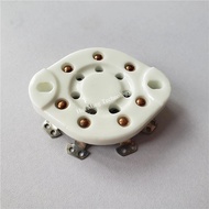 Ceramic tube socket seat GZC7-13 GZC7-13-G 7 pin seat tube socket silver foot for 1625 FU25 amplifie