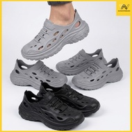 Bata Men's Sports Shoes Plastic Gray Black Hole Cool Work Soft Rubber Duy Nhat Store Simple Durable 