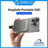 ORICO 2000MB/s Portable Solid State Drive Magnetic External SSD for iPhone 16 15 Pro/Max ProRes 4K H
