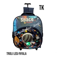 TAS TROLI ANAK TK/TAS TROLI ANAK EMBOS LED/TAS DORONG ANAK LUCU/TAS DORONG ANAK/TAS BAHU ANAK/TAS TR