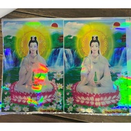 Tem phật quan âm bồ tát. tem phản quang 7 màu tem dán xe máy xe tải xe con.. SL 1 đôi