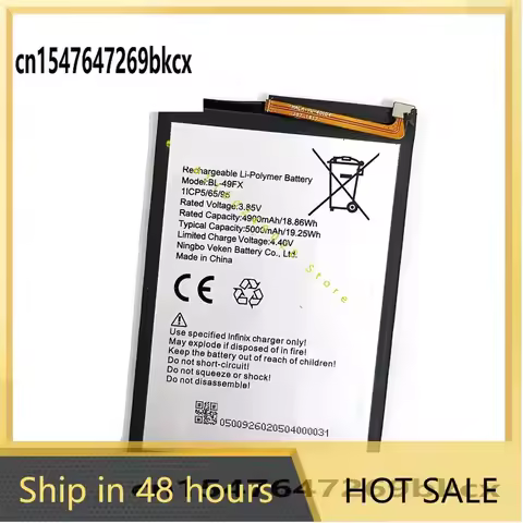 5000mAh BL-49FX Battery Infinix Hot 8 X650 X650B Hot 9 X655 X656 Note 7 Lite CD6 CD7 KD8 Smart 6 Plu