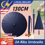 24 Ribs Long Handle Big Umbrella Anti-UV Sun Rainstorm Protector Large Surface Parasol / Payung Besa