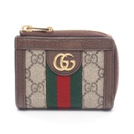 【二手】Gucci Ophidia GG Supreme 零皮夾 644333 米色/ブラウン皮革 Ophidia L 型拉鍊皮夾 二手 B