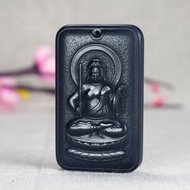 天然新疆和田玉墨玉不動明王吊墜  生肖雞的守護神本命佛