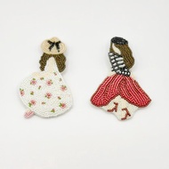 Irene時光女神~花信系列女孩串珠刺繡別針吊飾~ 生日 禮物