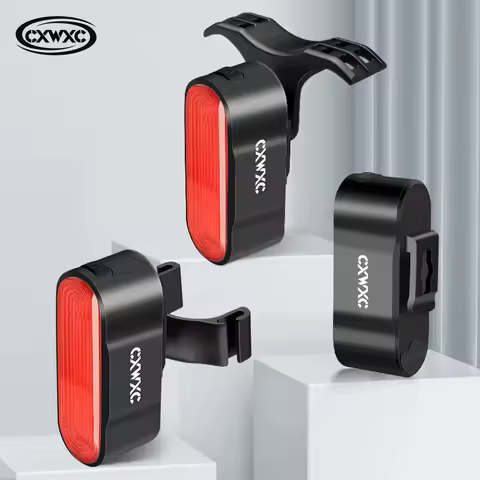 CXWXC Cycling Taillight MTB Road Bike Smart Auto Brake Sensing Light IP66 Waterproof LED Charging Bi