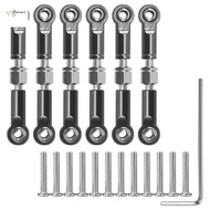 6Pcs Adjustable Metal Linkage Pull Rod Front /Rear Servo Link for  A949 A959 A969 A979 K929 RC Car U