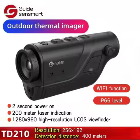 Guide TD210 Handheld Thermal Imaging Monocular Thermal Camera Night Vision 256*192 resolution 8h bat
