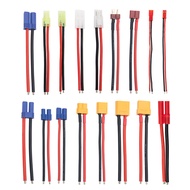 TRX Tamiya T plug JST EC5 EC3 XT60 XT90 HXT4.0  Male / Female Connector plug Silicone Wire 12/14/16A