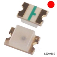 [70 Pieces]- Red LED 0805 Transparent SMD Stickers