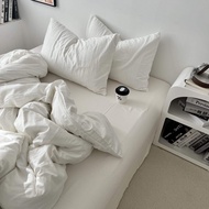 Minimalist Blogger Style Light Cream 100% Cotton Bedding Set