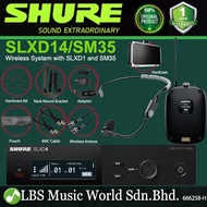 Shure SLXD14/SM35 Wireless Mic System with SLXD1 Bodypack Transmitter and SM35 Headset Microphone (SLXD14 SM35)