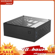 A01 Aluminum Mini-ITX HTPC Desktop Computer Chassis Black Tempered Glass HTPC Mini ITX DIY PC Cases