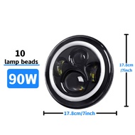 Wholesale from Thailand LED headlight 300W 22 lamp beads round high low 7 inch DRL Halo angle eyes L
